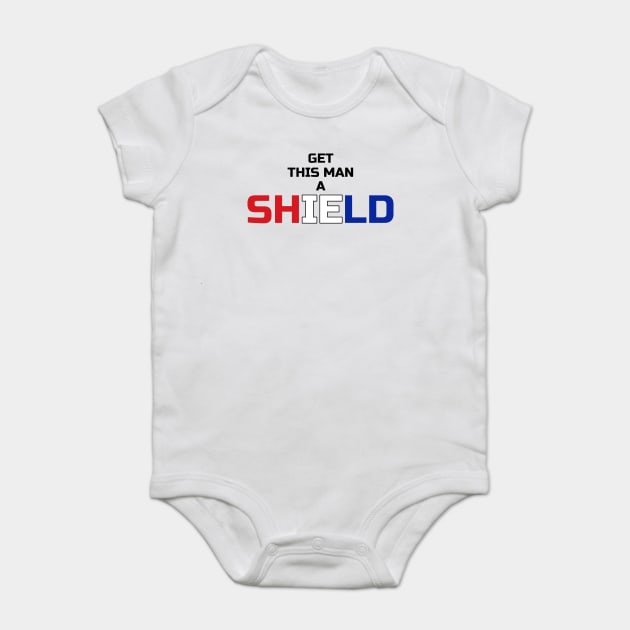 Get this man a shield Baby Bodysuit by thegameme